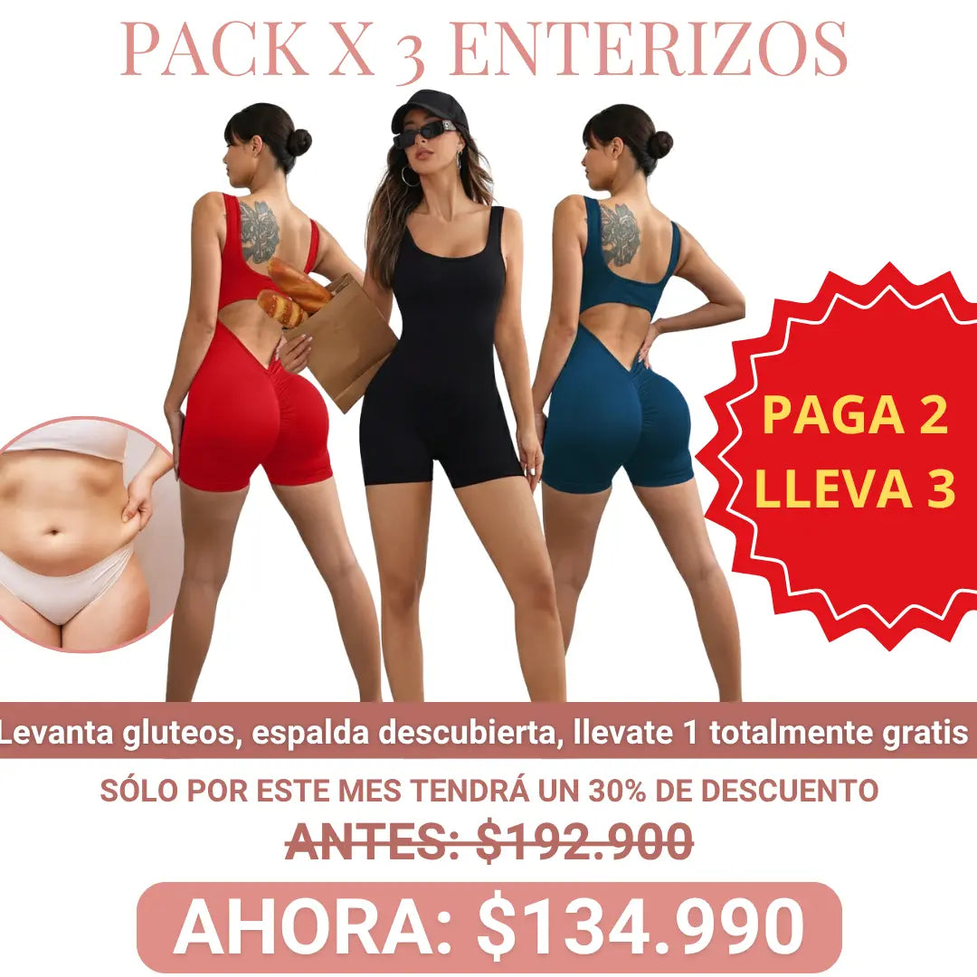 Enterizo moldeador y levantador de glúteos 🔥 Solo por hoy paga 2 y lleva 3 🔥 Envíos gratis