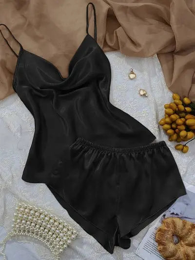 Pijama de satín con tacto de seda para mujer - Comodidad y estilo todas las noches 🔥 Solo por hoy con el 50% de DCTO